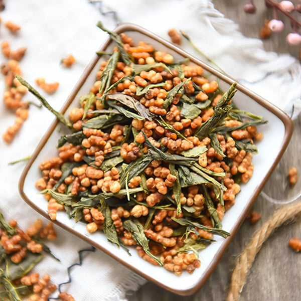 Premium Genmaicha Tea  Brown Rice Green Tea Herbal Tea Good for Beauty Health