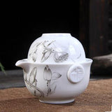 Elegant Gaiwan Teapot Tea Set Ceramic 1 Tea Pot & 1 Cup Porcelain Tea Cup Kettle