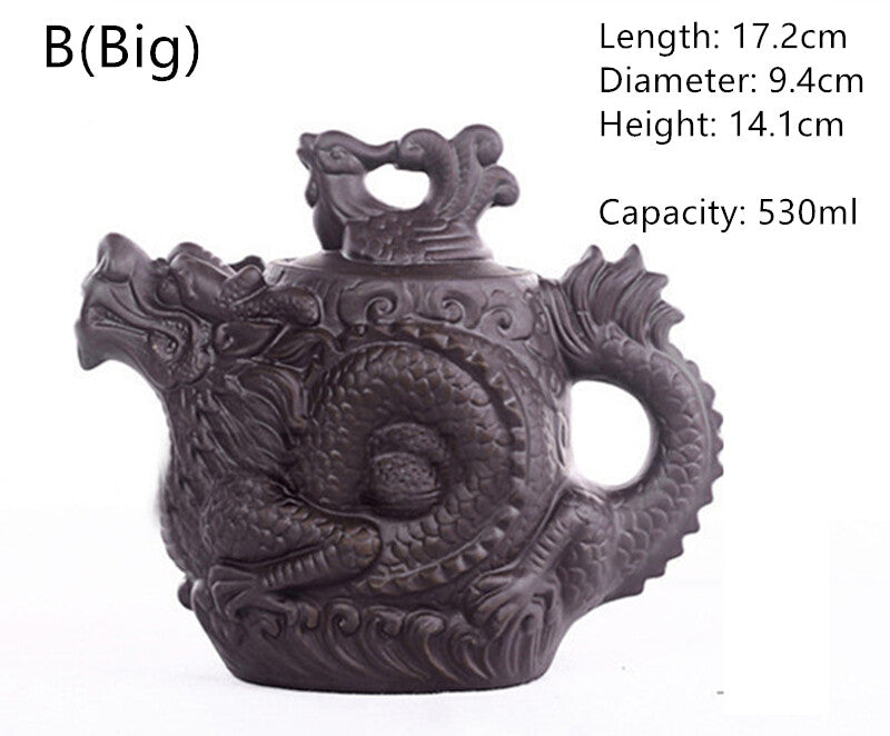 Ceramic Teapot Tea Pot Dragon Phoenix Tea Kettle Tea Infuser Clay Tea Set Main image