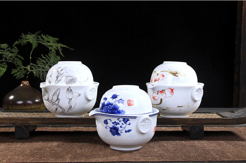 Tea set Include 1 Pot 1 Cup elegant gaiwan easy teapot kettle porcelain tea pot
