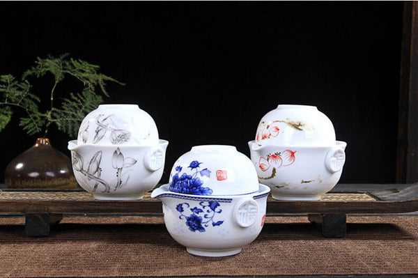 Tea set Include 1 Pot 1 Cup elegant gaiwan easy teapot kettle porcelain tea pot