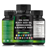Certified Organic Sea Moss Capsules - Irish Sea Moss Bladderwrack Burdock Root