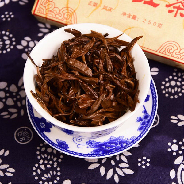 Yunnan DianHong Brick Fengqing Dian Hong Compressed Tea Red Tea Health Care 250g