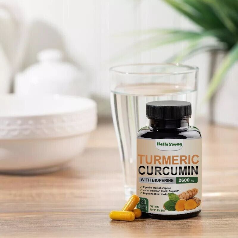 Turmeric Curcumin Highest Potency 95% 2600mg with BioPerine Black Pepper Extract Secondary image