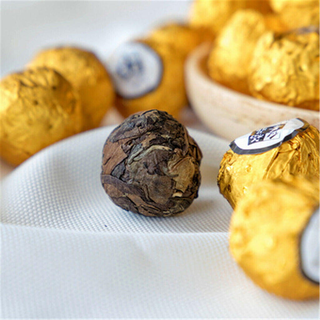 Natural Ball-shaped Aged Shou Mei Longevity Eyebrow Handmade White Tea