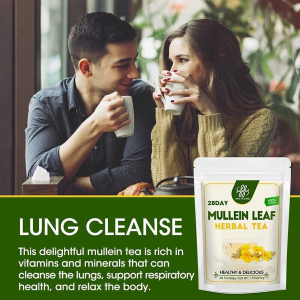 100% Natural Mullein Leaf Herbal Tea For Lung Cleansing Relief Cough Metabolism