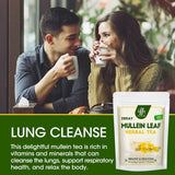 100% Natural Mullein Leaf Herbal Tea For Lung Cleansing Relief Cough Metabolism