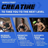Creatine Monohydrate Capsules - Supports Muscle Growth - Pure Creatine - 120Caps