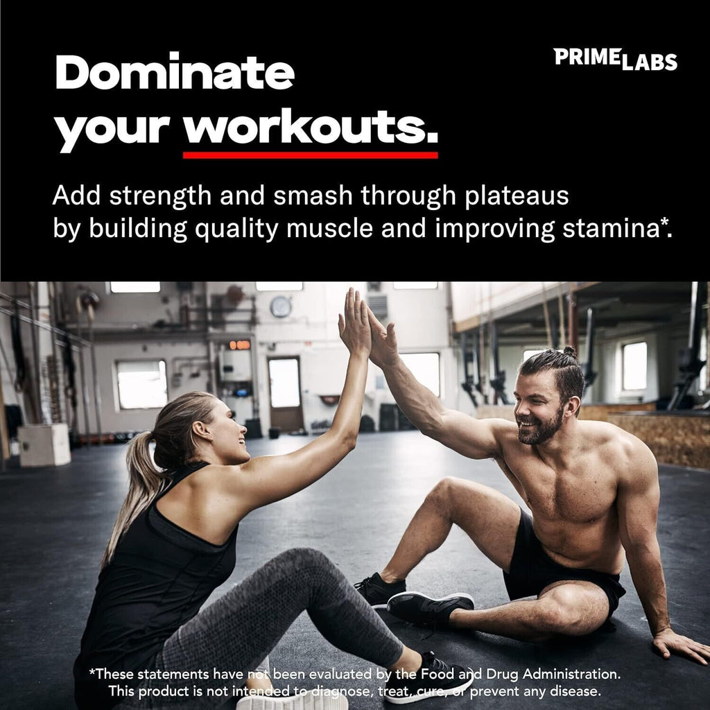 PRIME TEST Capsules - Testosterone Booster for Men, Energy & Endurance 120 Caps