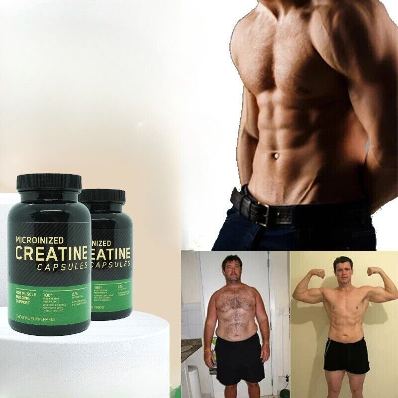 Creatine Monohydrate Capsules - Supports Muscle Growth - Pure Creatine - 120Caps