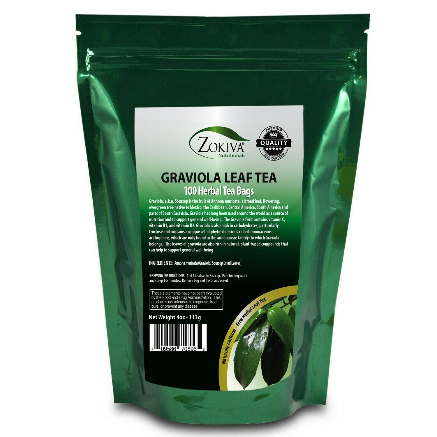 Annona Muricata Guanabana Herbal Tea 100 Tea Bags Pure Leaf Soursop Secondary image