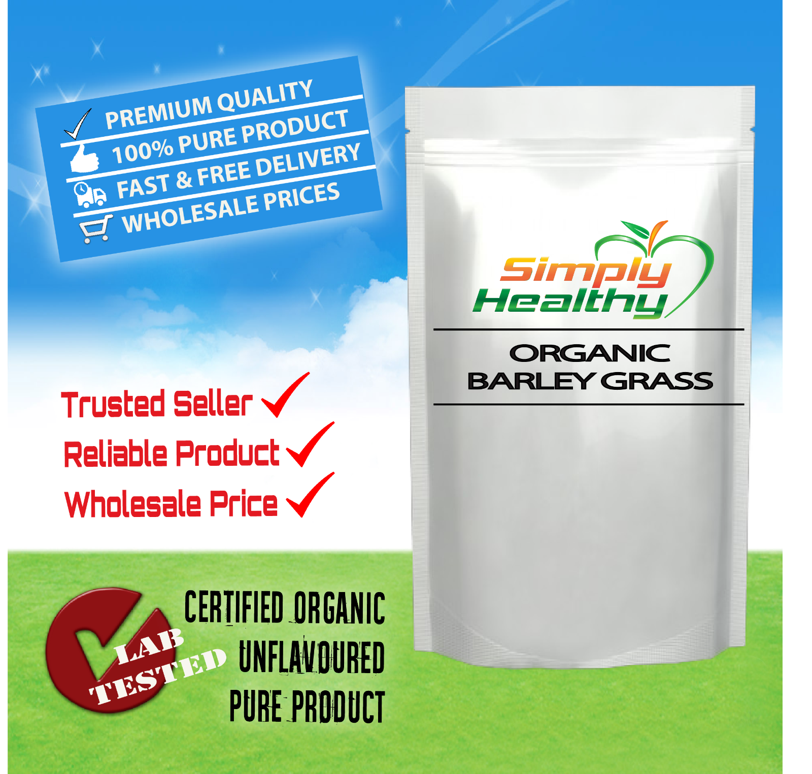 Organic Barley Grass Powder, Cert Organic 1Kg, Best Available Promotion