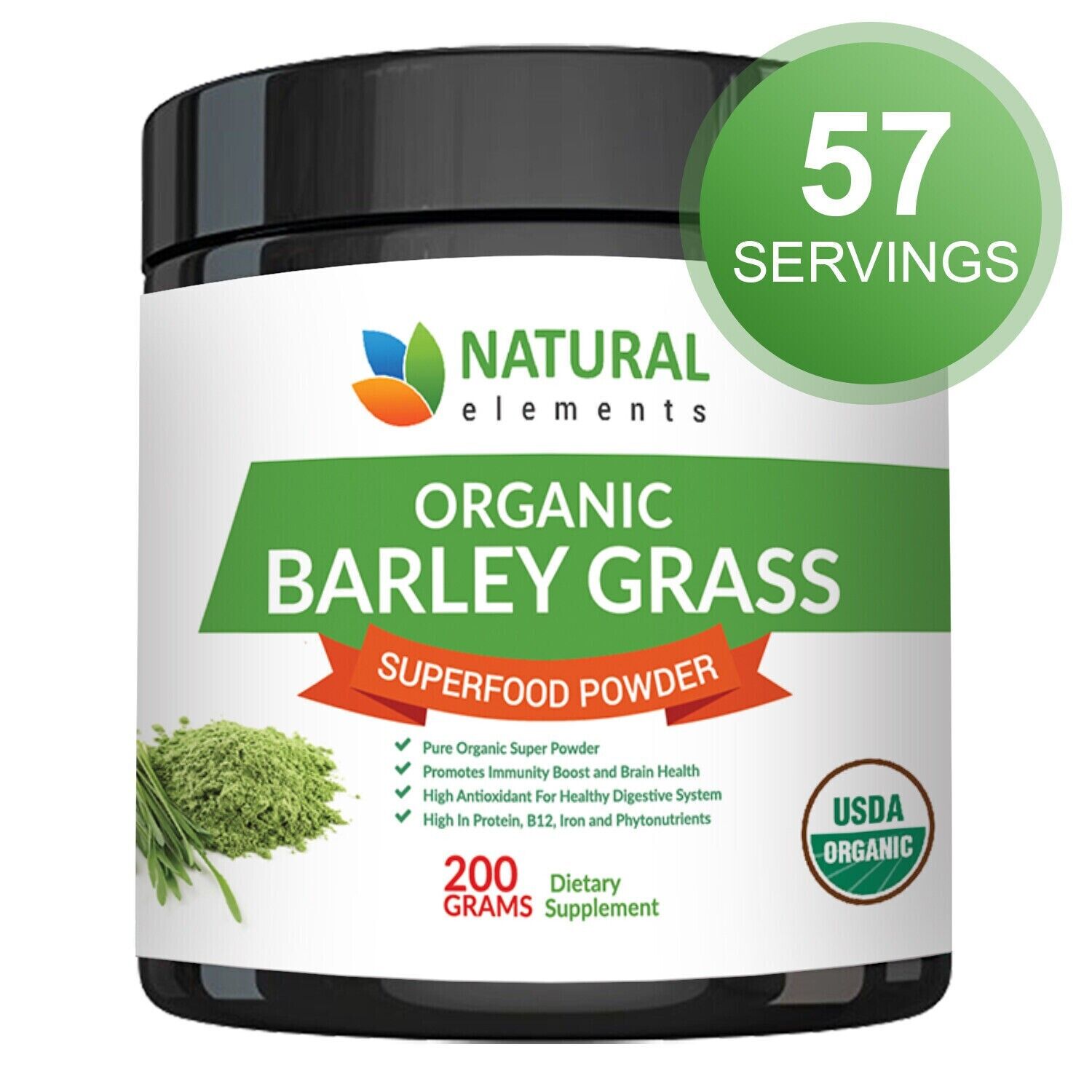 Barley Grass Powder - USDA Certified Organic Barley Grass Powder - Non-GMO Secondary image