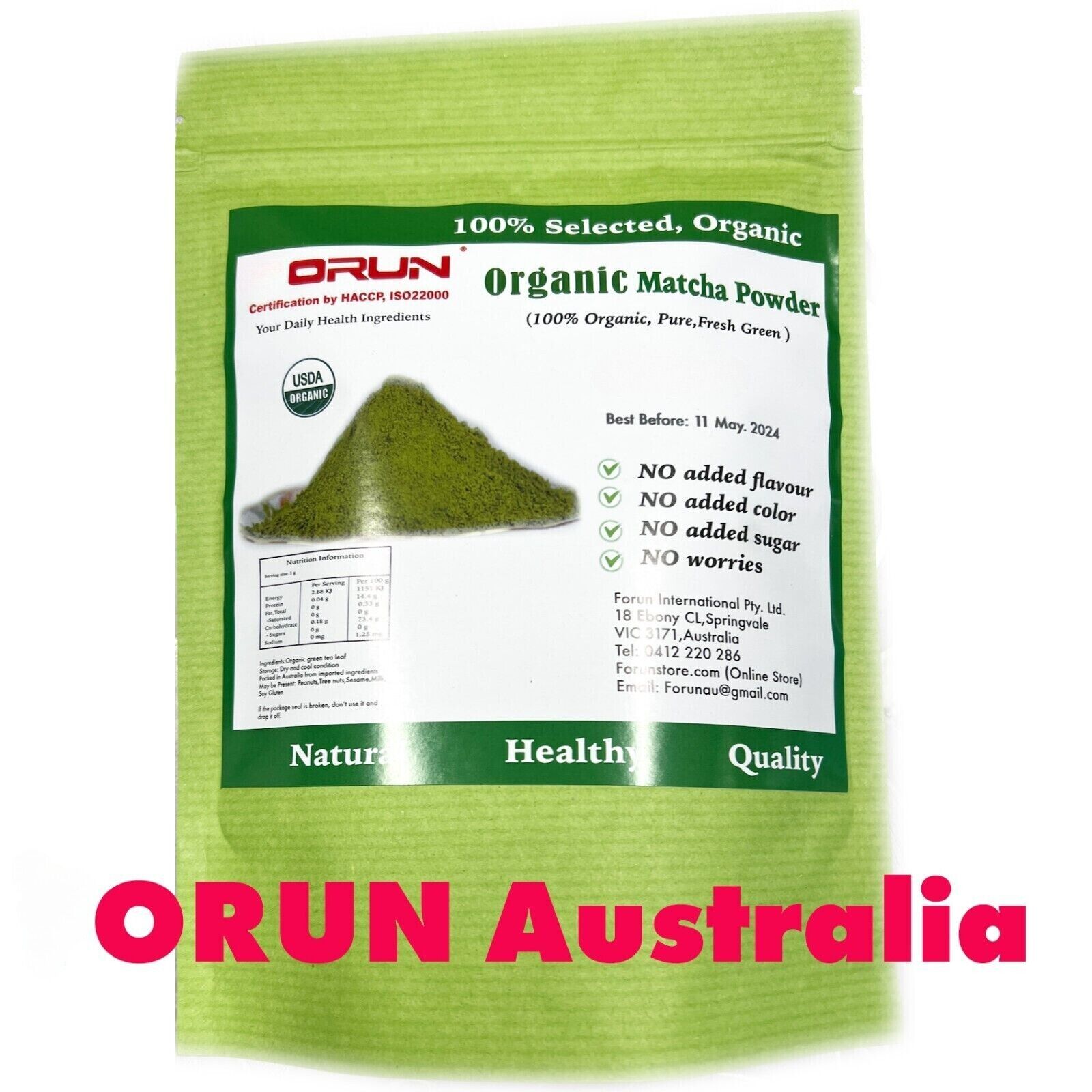 Organic  Matcha Green Tea Latte Powder Herb Herbal Teas. Pure Matcha Powder 250G Main image