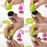 Food-grade Silicone Tea Strainer Herbal Spice Infuser Tea Filter Stainless Steel