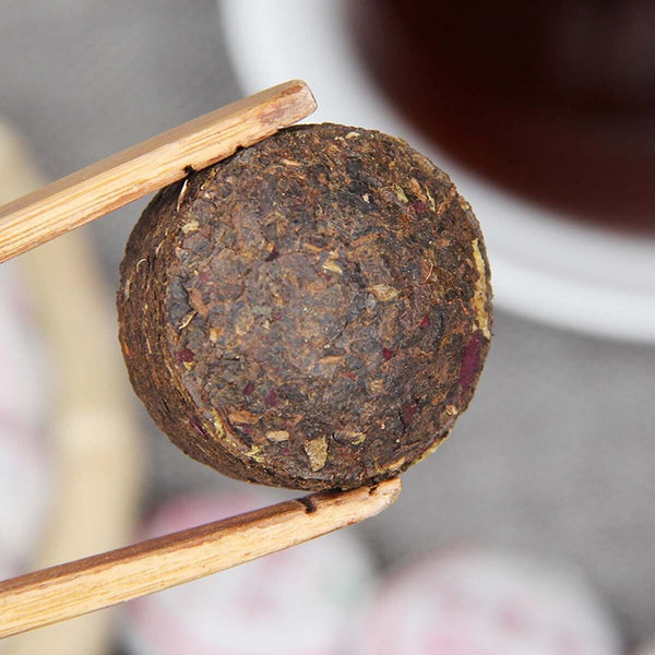 Ripe Puerh Tea Mini Tuo Tea Rose  Chinese Yunnan Cooked Black Tea Healthy Care