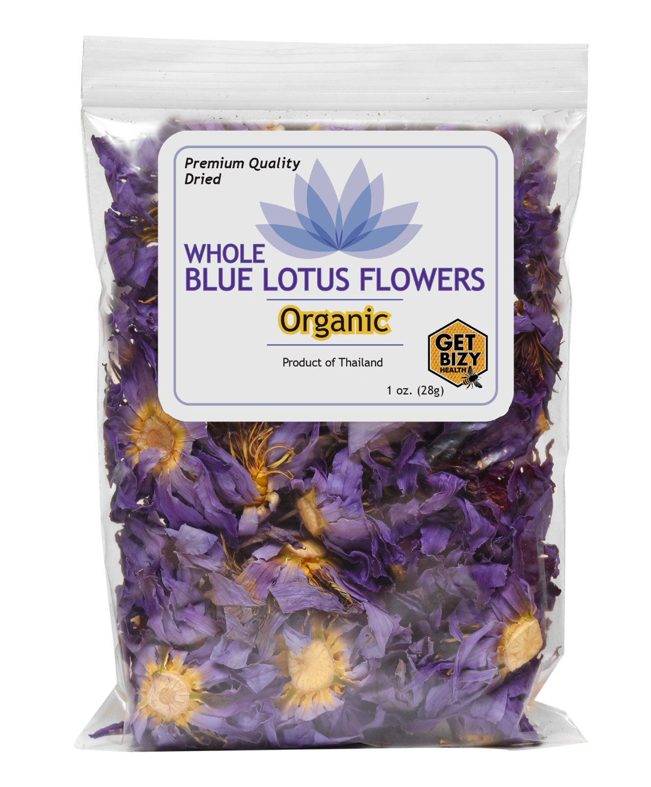 28g Ägyptische Blaue Lotusblumen (Nymphaea Caerulea) –Trockenblumen, ATL Versand