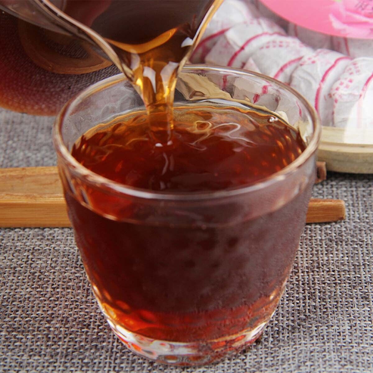Ripe Puerh Tea Mini Tuo Tea Rose  Chinese Yunnan Cooked Black Tea Healthy Care