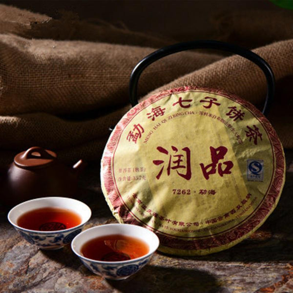 357g Pu-erh Yunnan RunPin 7262 Seven Son Ripe Tea Puerh Tea Pu Er Tea Green Food