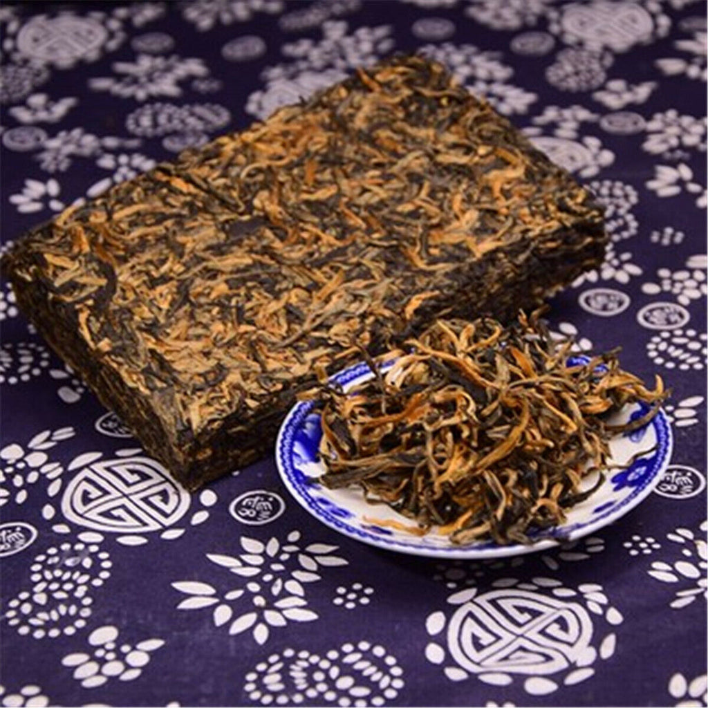 Yunnan DianHong Brick Fengqing Dian Hong Compressed Tea Red Tea Health Care 250g