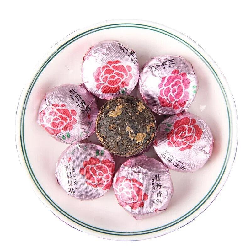 CIFbuyYunnan Flower Tea 500g Peony Flavor Shu Puer Mini Tuo Cha Fermented Pu Er Tea