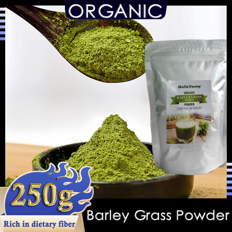 HelloYoung Imported Unsweetened Premium Organic Barley Grass Contains Iron Vitamin C, & Vitamin E – Non-GMO Main image