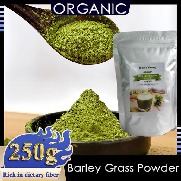 HelloYoung Imported Unsweetened Premium Organic Barley Grass Contains Iron Vitamin C, & Vitamin E – Non-GMO