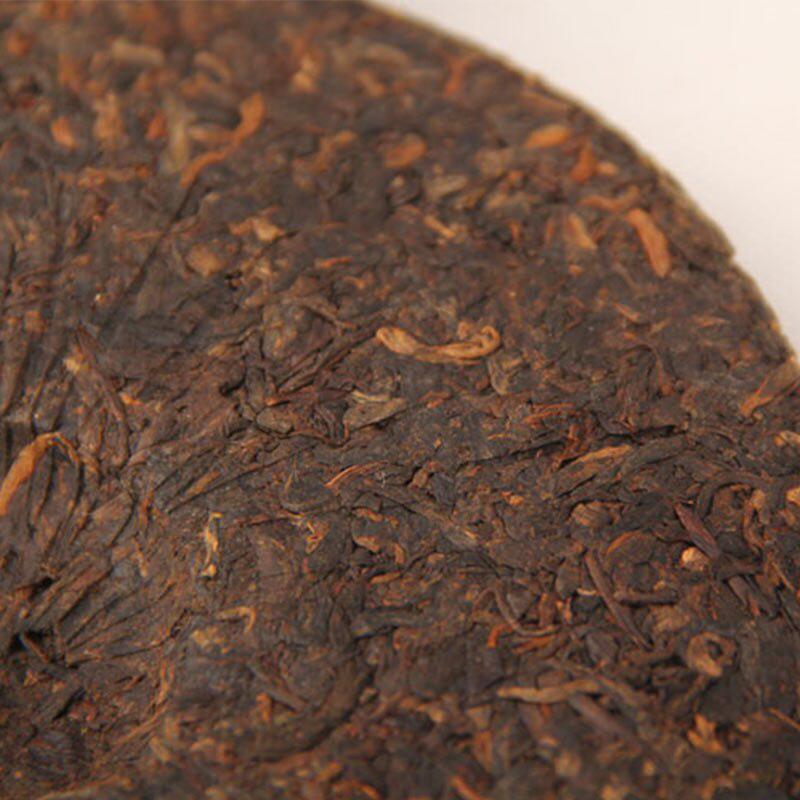 CIFbuy 2017 Menghai Early Spring Ripe Puerh Tea, Nannuo Mountain Qi Zi Bing Cha, 357g
2017年勐海早春熟普洱，南糯山七子饼茶，357克