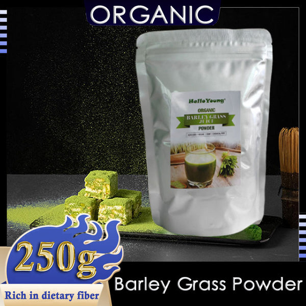 HelloYoung Imported Unsweetened Premium Organic Barley Grass with Rich Dietary Fiber, No Addtives