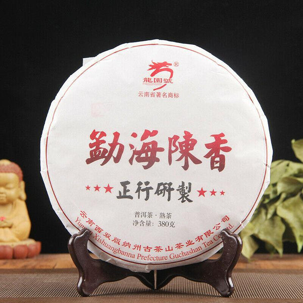 CIFbuy 380g Menghai Big Tree Pu'er Tea Cake Chinese Cooked Pu-erh Black Tea Gift Tea