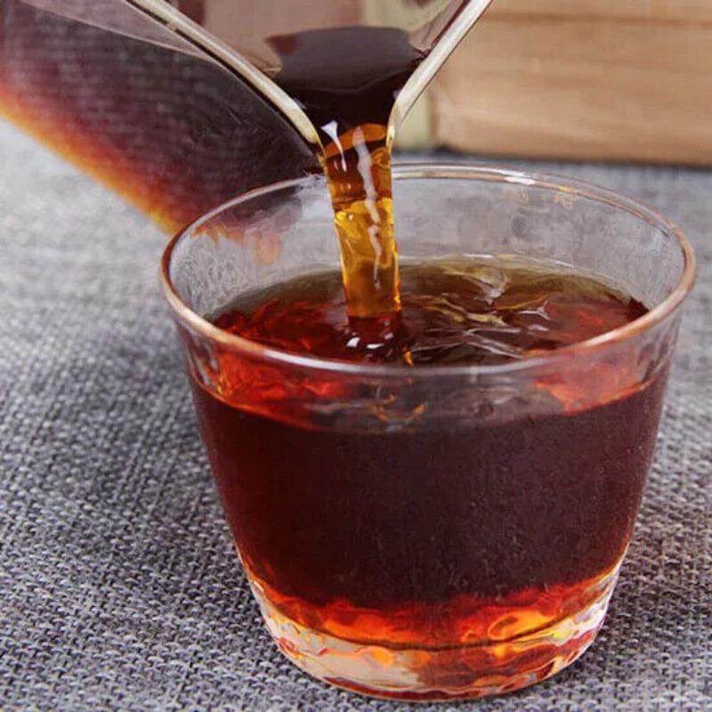 CIFbuyPu'er Ancient Tree Camphor Fragrance Pu'er Tea Brick 500g Ripe Tea Yunnan Tea