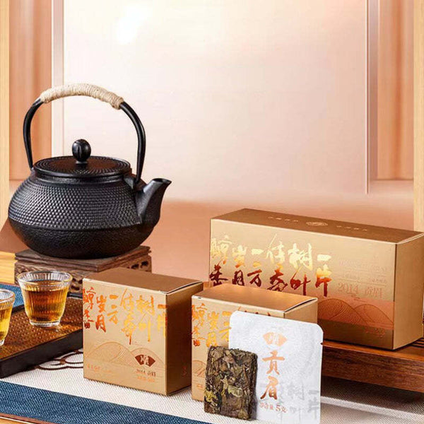 CIFbuy 100g Premium Fuding White Tea Gongmei White Tea Brick Portable Gift Tea Package