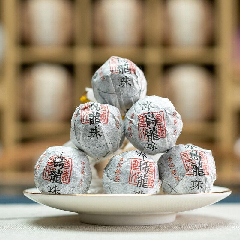 CIFbuy 8g/pastille Icelandic Dragon Pearl Pu-erh Ripe Tea Small Tuocha Dragon Pearl