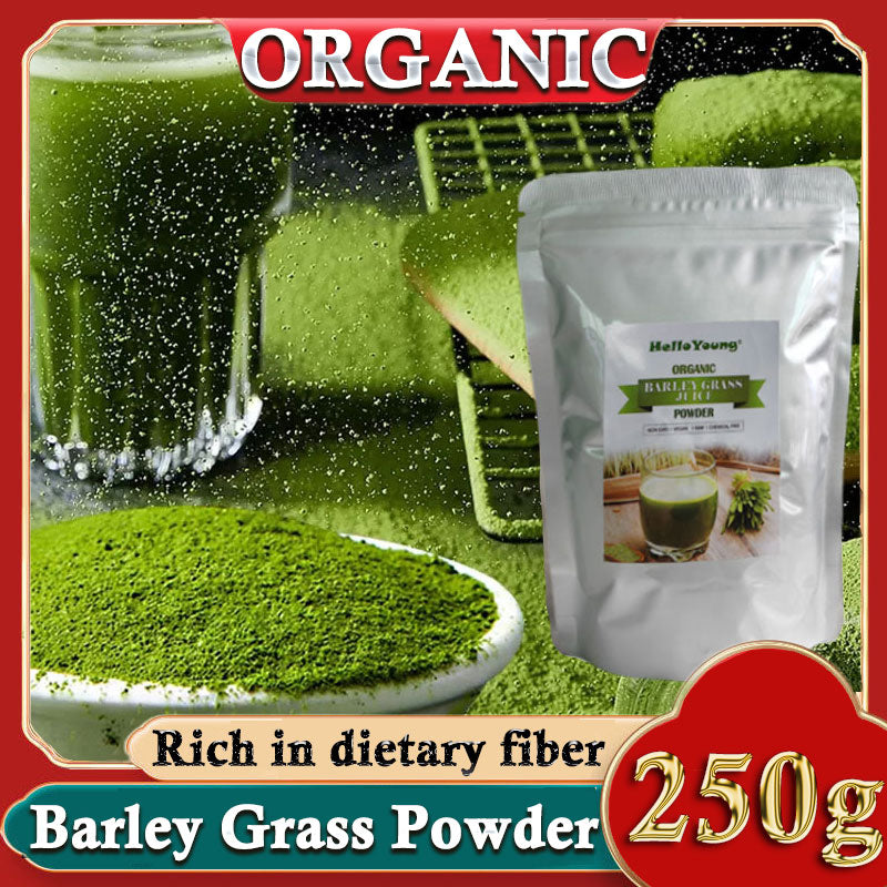 Barley Grass Powder 100% Pure & Organic Organic Barley Grass Powder Pure Organic Barley for Women and Men 250g Barley Green Grass Juice Powder with Rich Dietary Fiber, No Addtives Main image