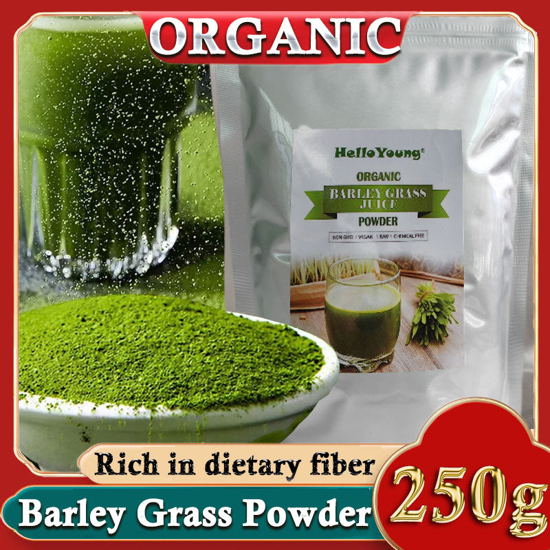 250g Organic Barley Grass Powder Gluten Free Non-GMO Superfood Vegan Vegetarian Supplement Ideal For Detox and Cleanses