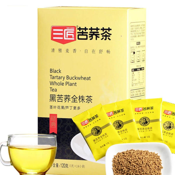 CIFbuy Organic Whole Plant Black Tartary Buckwheat Tea Stems Flowers Leaves Natural Healthy