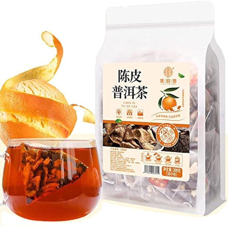 CIFbuy Chenpi Pu-erh Tea Tangerine Peel Puer Tea Citrus Orange 200g (4g×50packets)