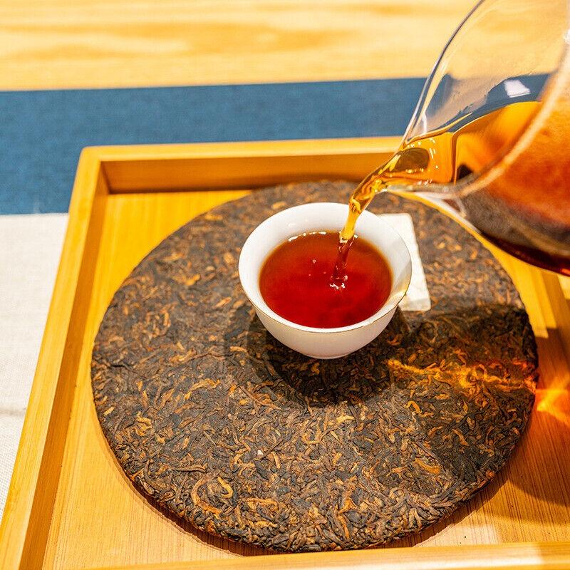 CIFbuy 357g Puerh Ripe Tea Icelandic Tribute Cake Tea  Aged Ripe Puerh Seven Seed Cake