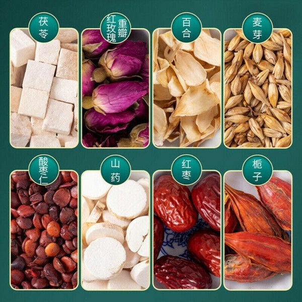CIFbuy 120g Chinese Poria Jujube Seed Herbal Tea Sleep Tranquilizing Organic Herbs Tea