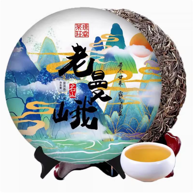 CIFbuy 357g Yunnan Pu'er Tea Cake Lao Man'e Early Spring Tea Sweet Rhythm Pu'er Raw Tea