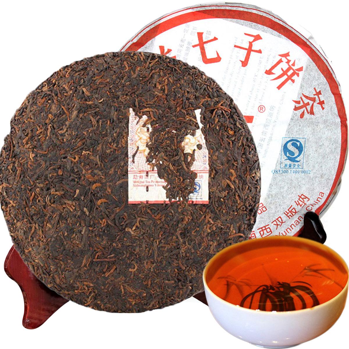 CIFbuy Ba Wang Cha Beeng * Haiwan Giant Pu-erh Tea Cake 2019 Ripe Puer Black Pu Er 357g