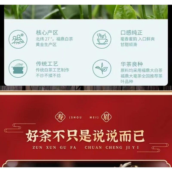 CIFbuy 100g Fuding White Tea Old Shoumei Aged Jujube Herbal White Tea Small Cake