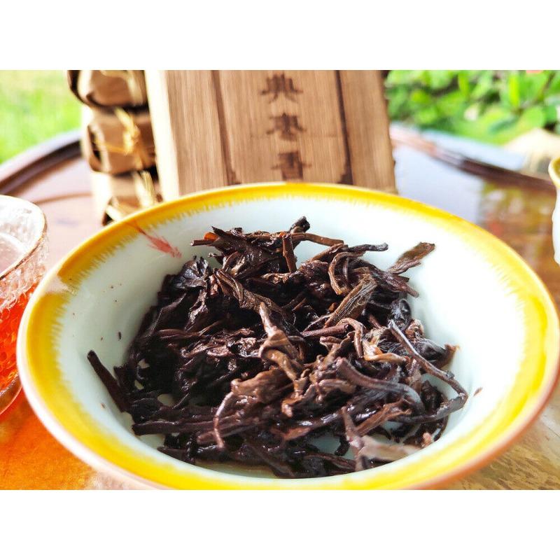 CIFbuy 250g Puerh Ripe Tea Brick Date Fragrant Brick Tea Old Tea Bamboo Leaf Packing