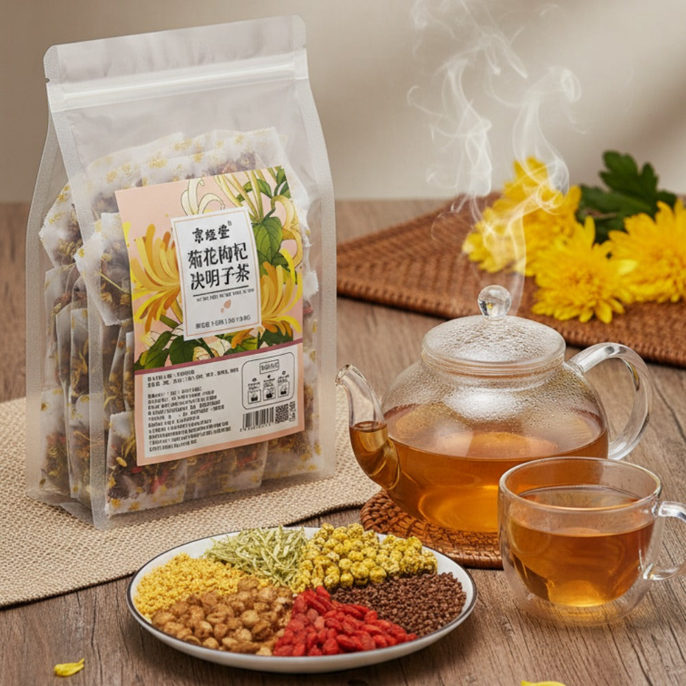 CIFbuy Chrysanthemum Cassia Herbal Tea 60g Caffeine-Free Natural Loose Leaf Gift菊花决明子草本茶 60克 无咖啡因 天然散装茶 礼品装