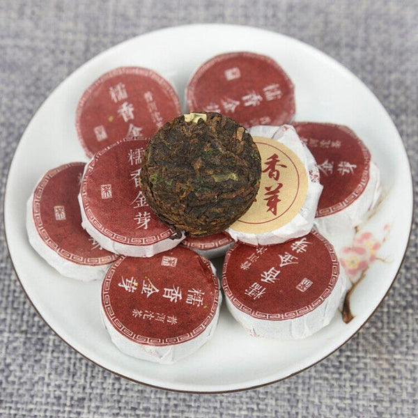 CIFbuy 500g Yunnan Puerh Tea Glutinous Rice Tuo Tea Menghai Golden Bud Mini Tuo Tea