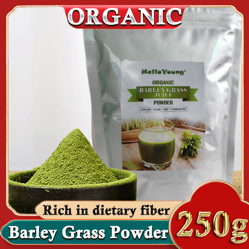 250g Organic Barley Grass Powder Gluten Free Non-GMO Superfood Vegan Body Detoxification and Weight Loss Barley Health Matcha Beverage Main image