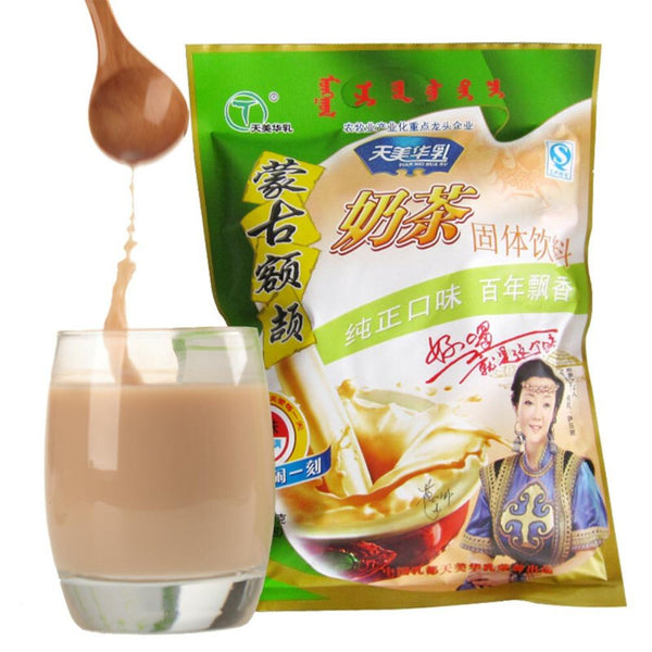 CIFbuy Premium Mongolian Milk Tea Powder Instant Salty Sweet Suutei Tsai Herbal Drink 300g Resealable Bag