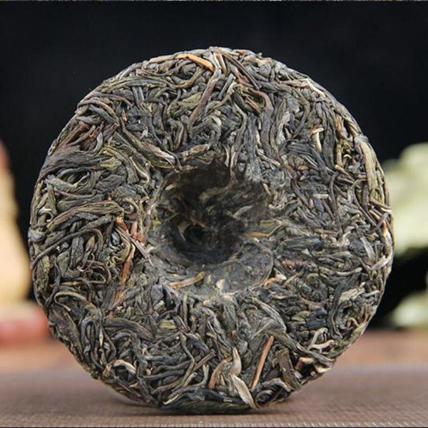 CIFbuy100g Menghai Pu-erh Raw Tea Small Cake Yunnan Organic Puerh Shengcha Pu'er Tea