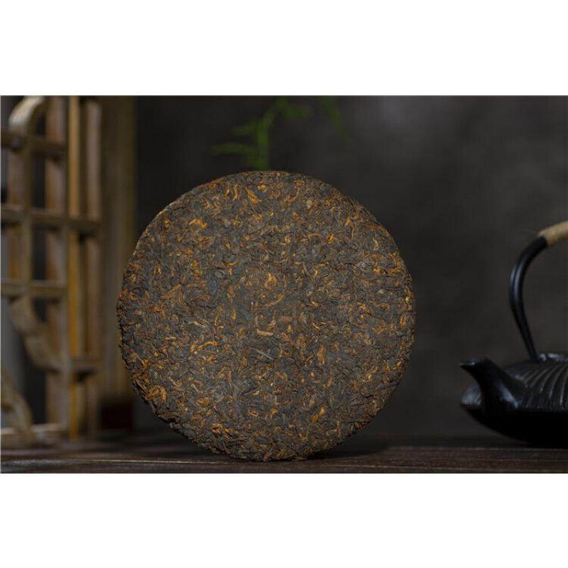 CIFbuy 357g Yunnan Brown Mountain Pu-erh Ripe Tea Ancient Tree Seven Seeds Cake
