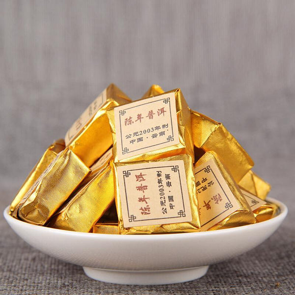 CIFbuy Yunnan 'Jia' Word Mini Tea Brick Shu Pu Er Pu-erh Ripe Tea Aged Puerh Brick 250g
